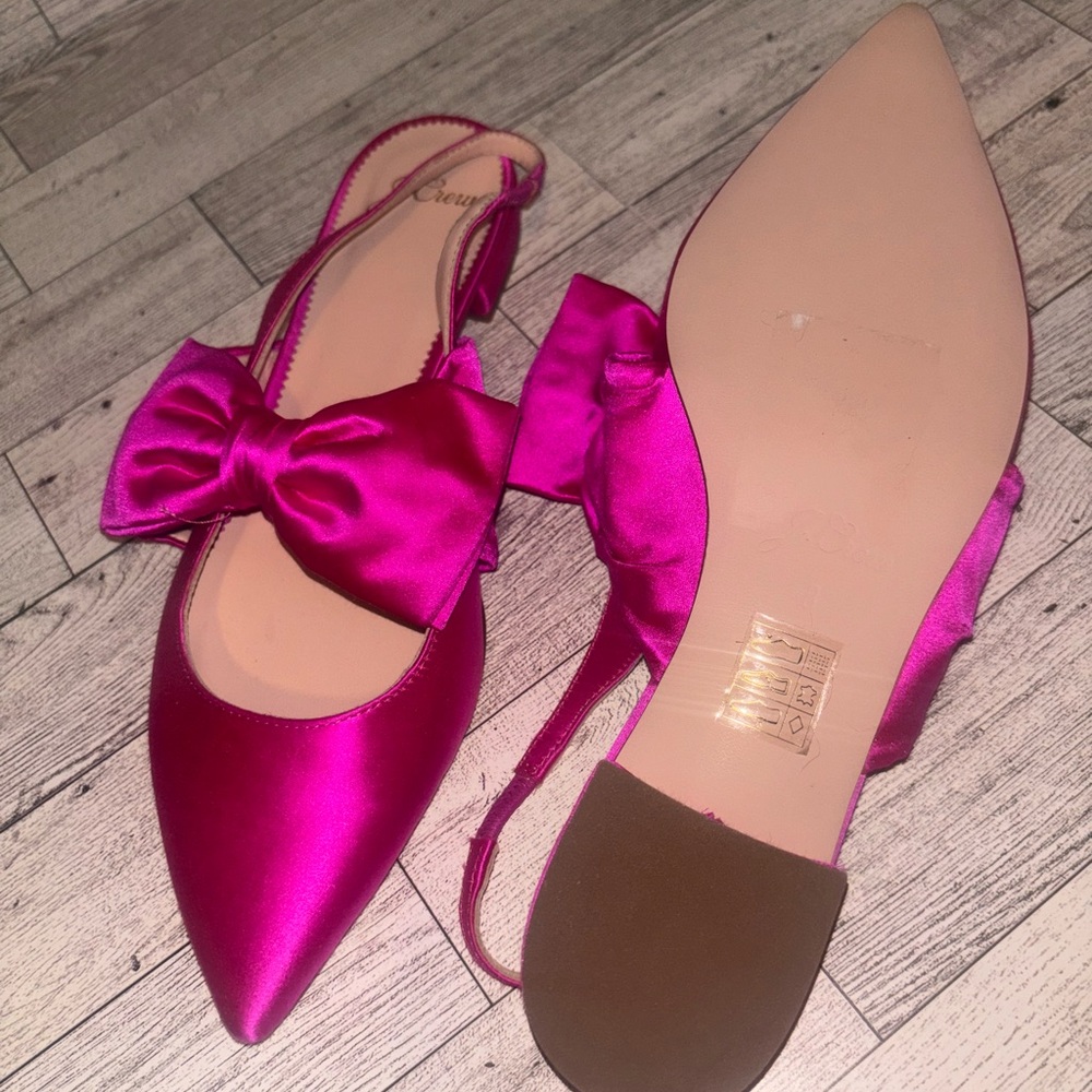 J crew Gwen sling back flats with bow